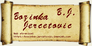 Božinka Jerčetović vizit kartica